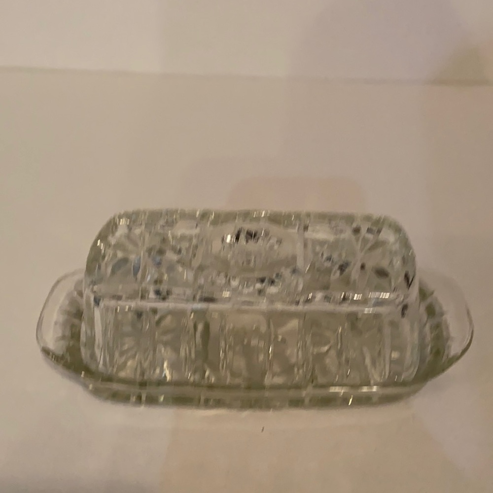 Vintage Early American Prescut  Butter Dish